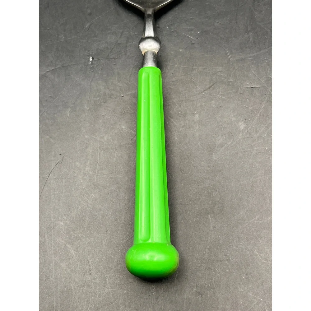 Vtg‎ Oxford Hall Stainless Flatware Green Handle MCM Japan 1973 Large Spoon